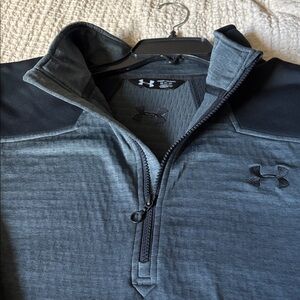 Under Armour Black and Gray quarter zip pullover